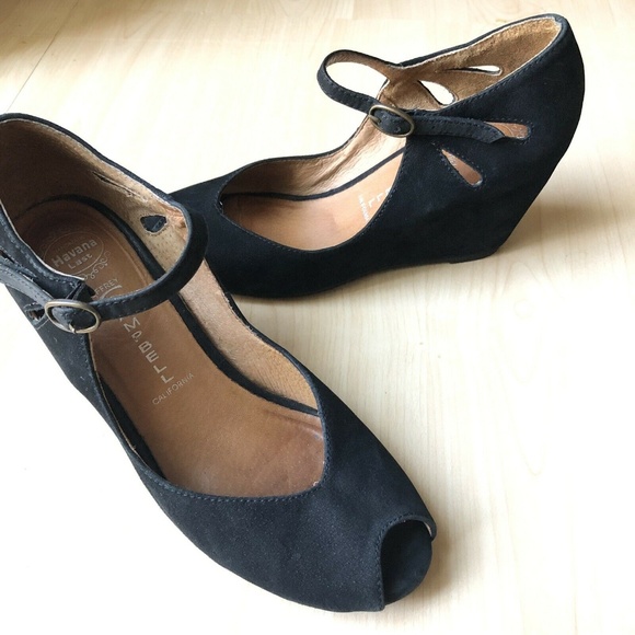 Jeffrey Campbell Shoes - Jeffrey Campbell Regina Peep Toe Mary Janes Wedges